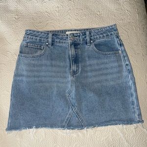 PacSun Light Denim Wash Skirt, Distressed